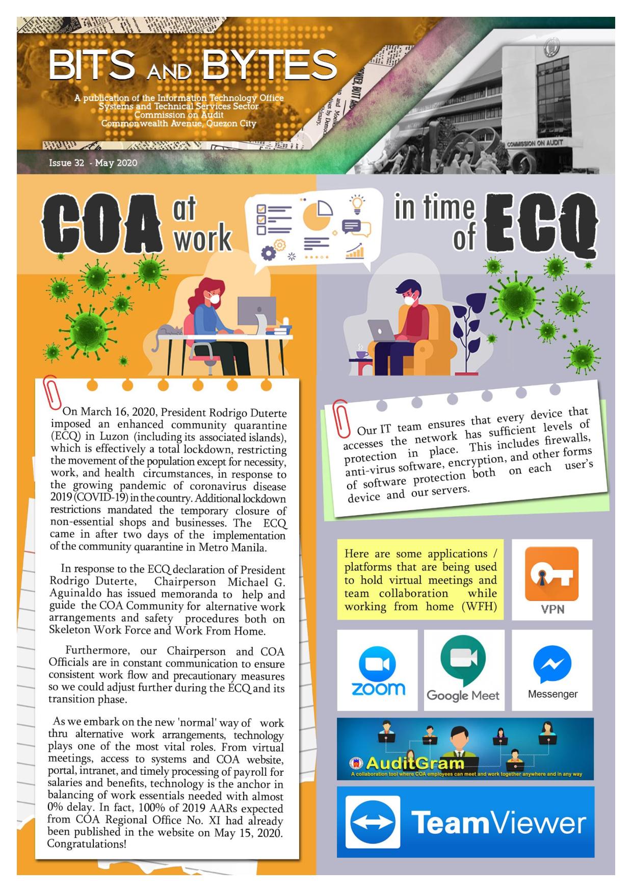 Bits and Bytes Issue 32 COA at Work in time of ECQ page 001